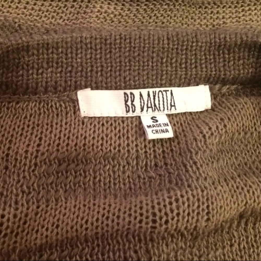 BB DAKOTA Striped Knit Sweater olive green - Picture 6 of 8